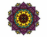 Dibujo Mandala para relajarse pintado por Harte