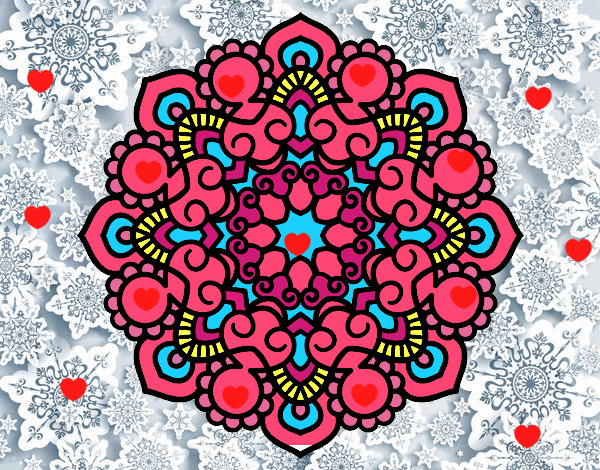 Dibujo Mandala reunión pintado por JOENIS