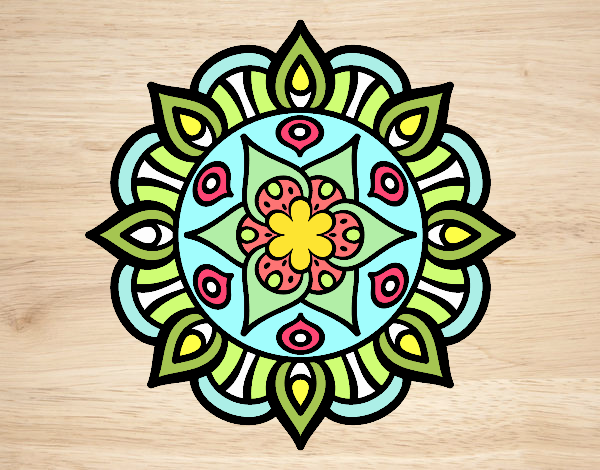 Dibujo Mandala vida vegetal pintado por AleMP