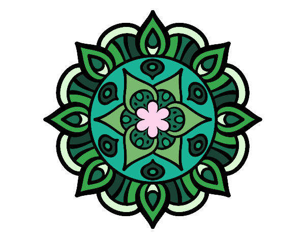 Dibujo Mandala vida vegetal pintado por lidilesa1