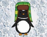 Dibujo Pingüino con gorro pintado por Picasa  