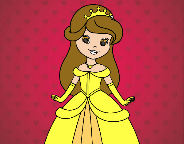 Dibujo Princesa bella pintado por clarinda