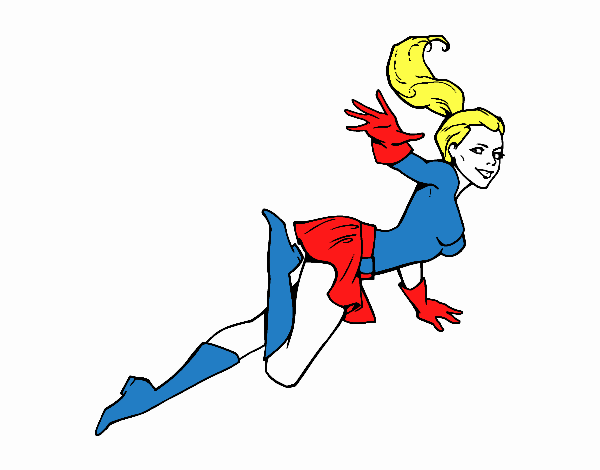 Dibujo Supergirl pintado por perla01