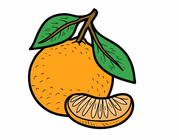 Dibujo Una mandarina pintado por lidilesa1