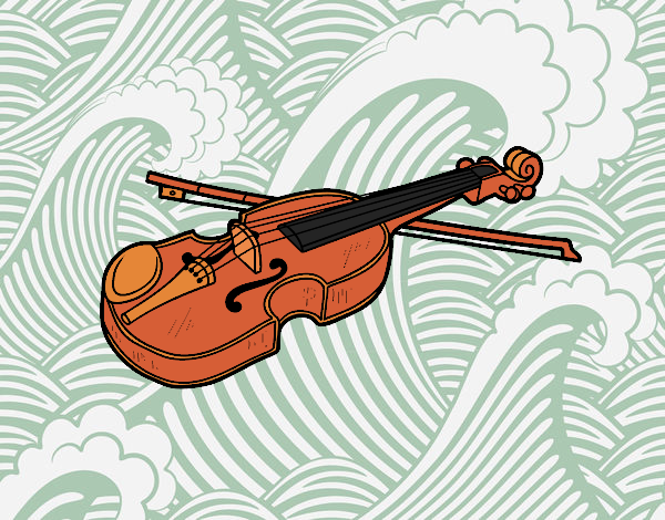 Dibujo Violín Stradivarius pintado por ibiza