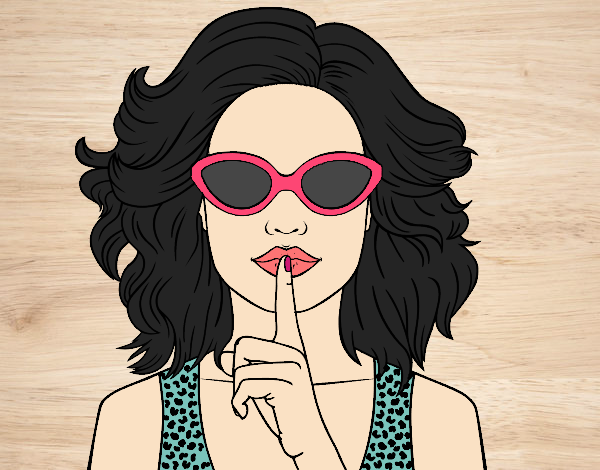 Dibujo Chica con gafas de sol pintado por Picasa  