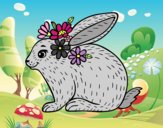 Dibujo Conejo primaveral pintado por Picasa  