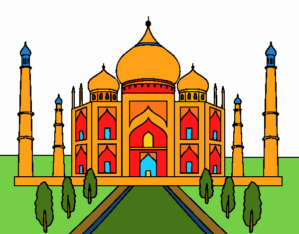 Dibujo El Taj Mahal pintado por CARLOSANDR