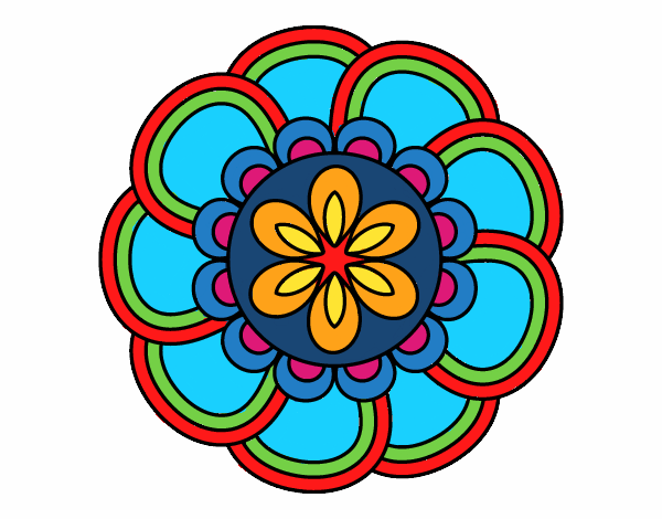 Dibujo Mandala de pétalos pintado por bonfi