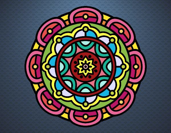 Dibujo Mandala para la relajación mental pintado por monse2705