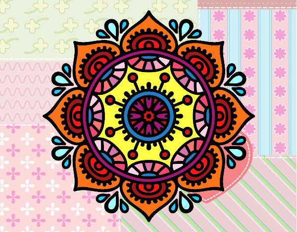 Dibujo Mandala para relajarse pintado por RosArevalo