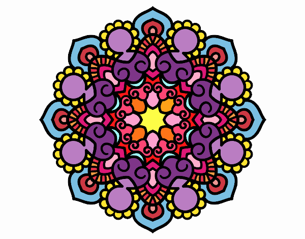 Dibujo Mandala reunión pintado por lunatica34