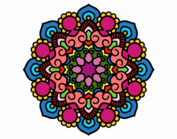 Dibujo Mandala reunión pintado por Blancasan