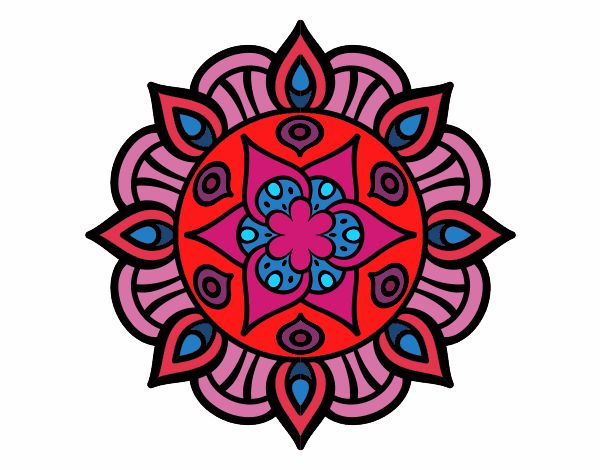 Dibujo Mandala vida vegetal pintado por agosgodoy