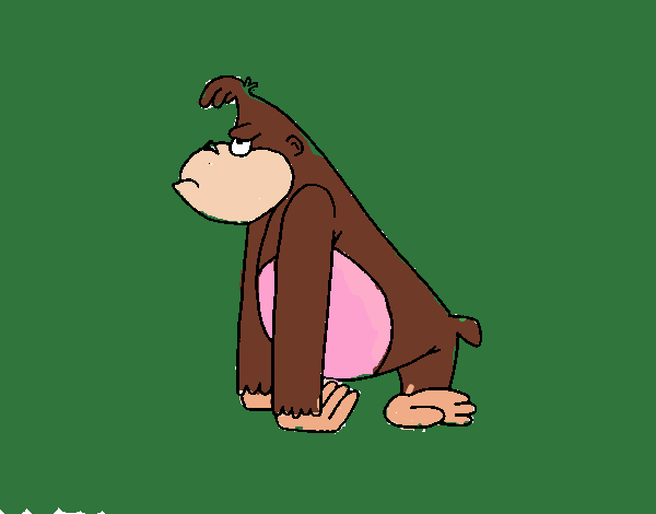 Dibujo Mono enfadado pintado por Schmitt