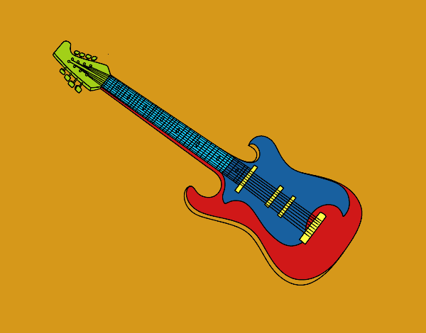 Dibujo Una guitarra eléctrica pintado por diper