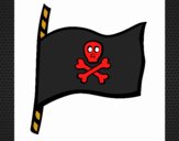 Dibujo Bandera pirata pintado por salomerua