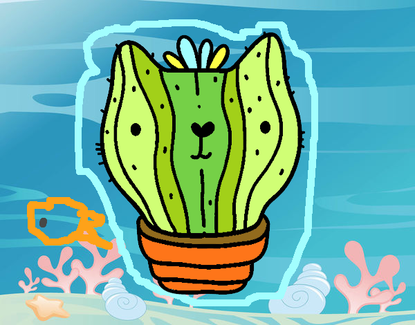 Dibujo Cactus gato pintado por LEVIMARIN