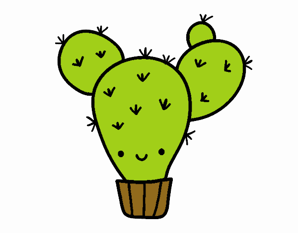 Dibujo Cactus nopal pintado por juanrhlm