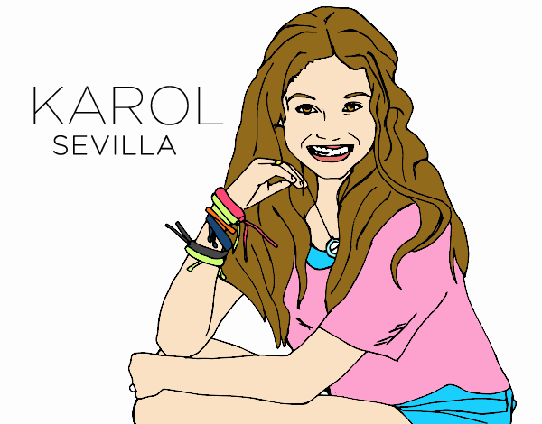 Dibujo Karol Sevilla de Soy Luna pintado por VictoriaPC