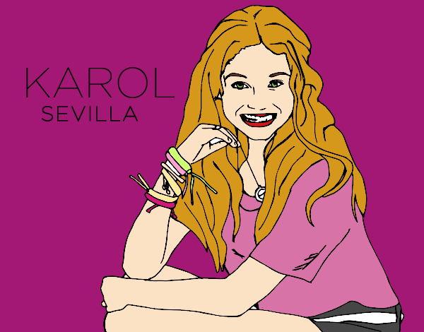 Dibujo Karol Sevilla de Soy Luna pintado por daniela611