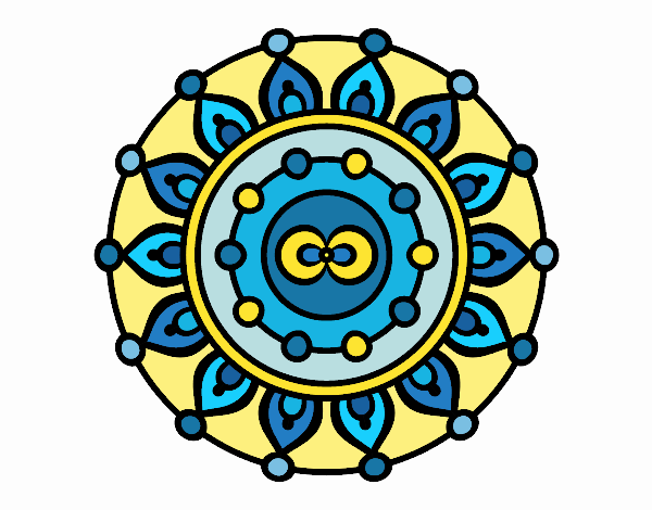 Dibujo Mandala meditación pintado por castor69