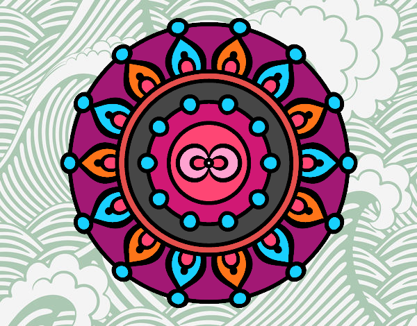 Dibujo Mandala meditación pintado por vicky1420