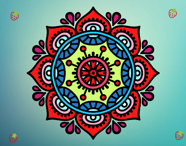 Dibujo Mandala para relajarse pintado por vicky1420