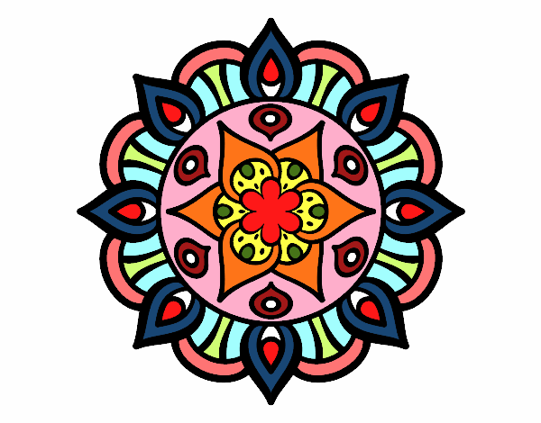 Dibujo Mandala vida vegetal pintado por ilecab