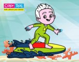 Dibujo Niño surfista Color Roll pintado por andri24