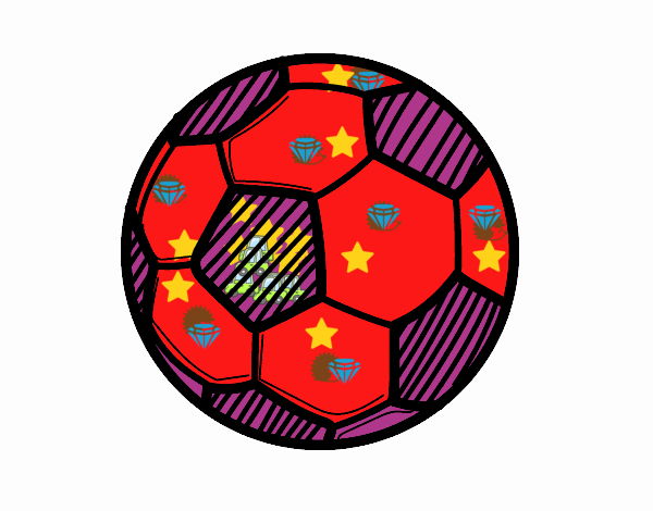 Dibujo Balón de fútbol pintado por Gaby1975