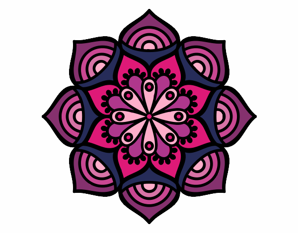 Dibujo Mandala crecimiento exponencial pintado por bonfi