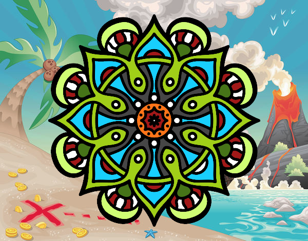 Dibujo Mandala mundo árabe pintado por isabel2k