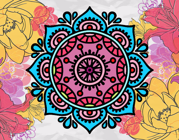 Dibujo Mandala para relajarse pintado por aeel