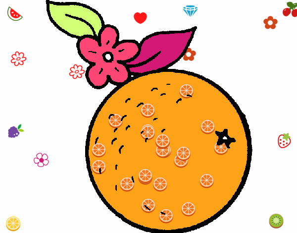 Dibujo naranja pintado por Alejamori