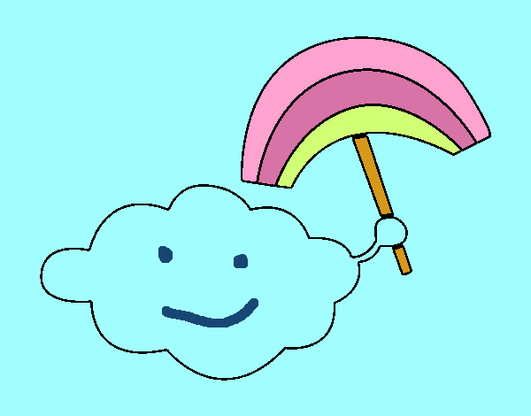 Dibujo Nube con arcoiris pintado por Alejamori