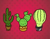 Dibujo 3 mini cactus pintado por karolsilvi