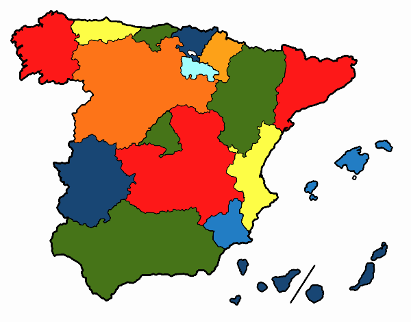 Dibujo Las Comunidades Autónomas de España pintado por Minp