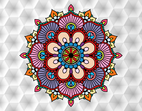 Dibujo Mandala destello floral pintado por Sosa2005