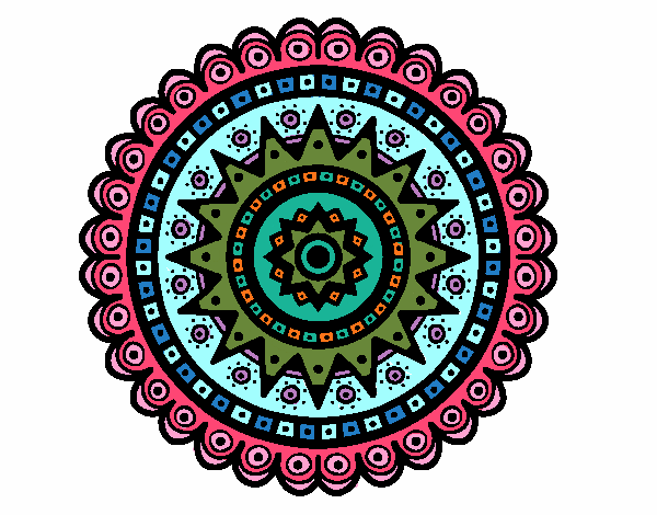 Dibujo Mandala étnica pintado por bonfi