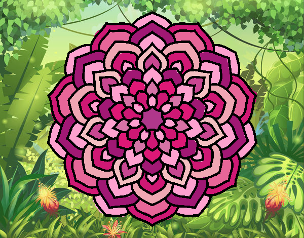 Dibujo Mandala pétalos de flor pintado por sandra814