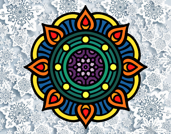 Dibujo Mandala puntos de fuego pintado por sandra814