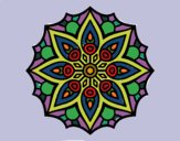 Dibujo Mandala simetría sencilla pintado por Schmitt