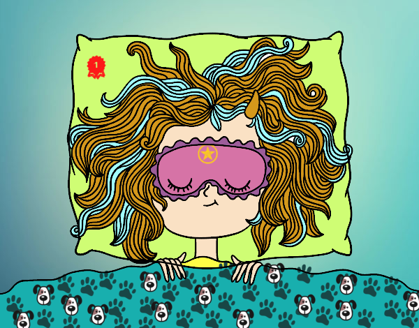 Dibujo Chica durmiendo pintado por caraliz