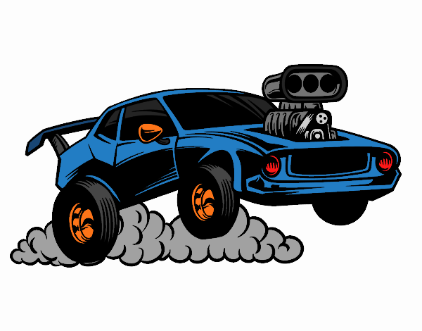 Dibujo Deportivo muscle car pintado por juandaver