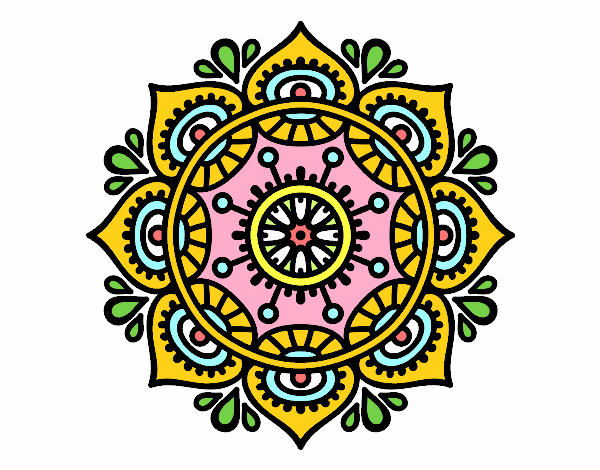 Dibujo Mandala para relajarse pintado por jbiacchi