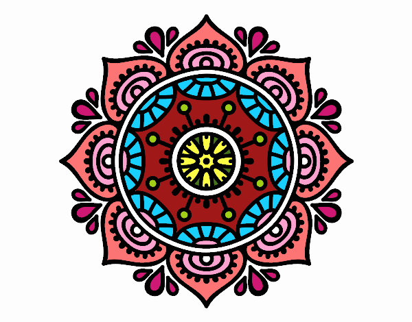 Dibujo Mandala para relajarse pintado por abogadanor