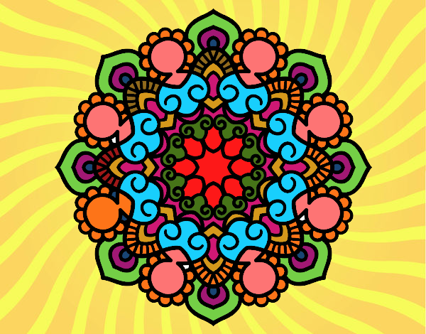 Dibujo Mandala reunión pintado por abogadanor