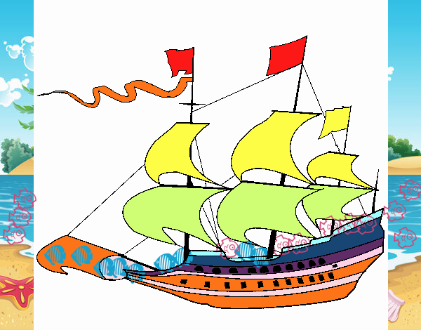 Barco Velero del siglo XVII