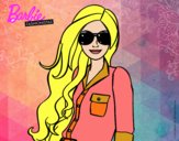 Dibujo Barbie con gafas de sol pintado por sofiasant